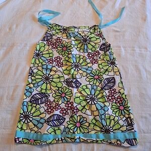 Hanna Andersson girls size 120 or 6-7 yellow pillowcase dress with big flowers